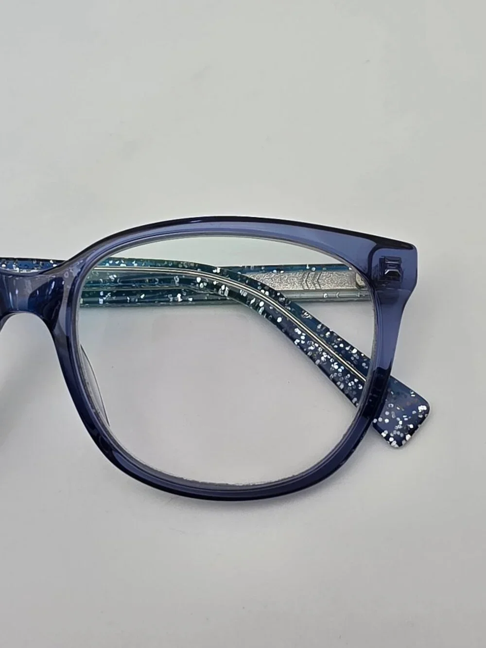 Marc Jacobs Marc 430 PJP Transparent Blue Glitter Cat Eye Eyeglasses Frame 53mm